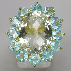 Кольцо из коллекции "Mia" с цитрином и апатитами