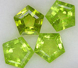 Набор из 4 перидотов 2,52 карат 