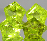 Набор из 4 перидотов 2,52 карат 