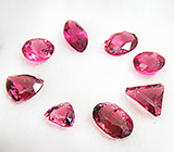 Набор из 8 турмалинов рубеллитов 5,72 карат 