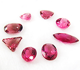 Набор из 8 турмалинов рубеллитов 5,72 карат 