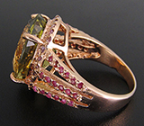 Кольцо с цитрином и сапфирами Серебро 925