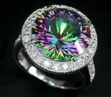 Кольцо с ярким мистик-топазом Серебро 925