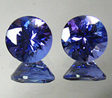 Пара танзанитов 1,63 карат 