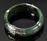 Нефритовый браслет Серебро 925
