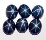 Набор из 6 звездчатых сапфиров 5,81 карат 