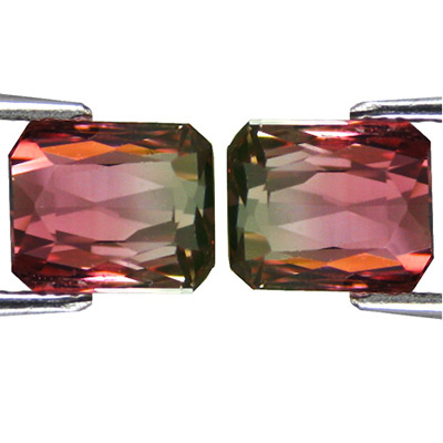 Пара арбузных турмалинов 2,84 карат