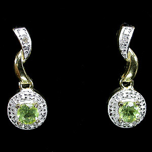 Серьги из коллекции "Mia" с перидотами