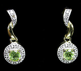 Серьги из коллекции "Mia" с перидотами Серебро 925