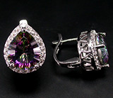 Серьги с мистик-топазами Серебро 925