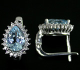 Замечательные серьги с топазами Серебро 925