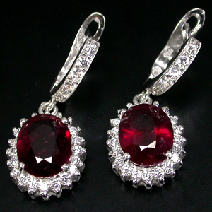 Серьги с рубинами