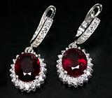 Серьги с рубинами Серебро 925