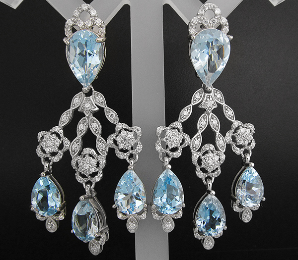 Великолепные крупные серьги с подвесками