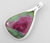 Кулон с сапфиром в цоизите Серебро 925