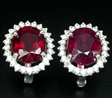 Серьги с рубинами Серебро 925