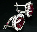 Серьги с рубинами Серебро 925