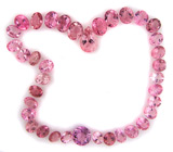 Набор из 37 красных турмалинов 