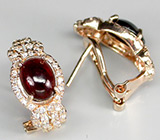 Серьги из коллекции "Mia" с родолитами Серебро 925