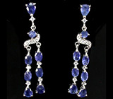 Длинные серьги с подвесками Серебро 925