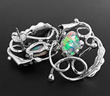 Серьги с эфиопскими опалами Серебро 925