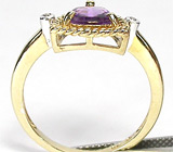 Изящное кольцо с аметистом Золото