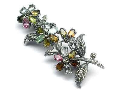 Брошь с турмалинами