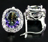 Серьги с мистик-топазами Серебро 925