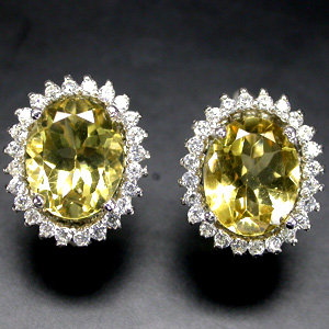 Стильные серьги с цитринами