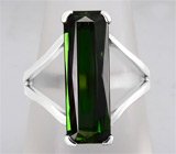 Кольцо с зеленым турмалином