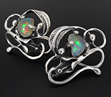 Серьги с эфиопскими опалами Серебро 925