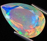 Крупный ограненный эфиопский опал 4,81 карат 