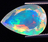 Крупный ограненный эфиопский опал 4,81 карат 