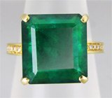 Кольцо с изумрудом и бриллиантами