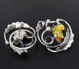 Серьги с эфиопскими опалами Серебро 925