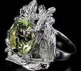 Прелестное кольцо с цитрином и топазами Серебро 925