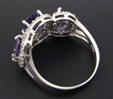 Кольцо с уругвайскими аметистами Серебро 925