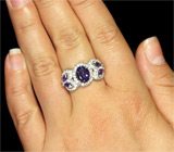 Кольцо с уругвайскими аметистами Серебро 925