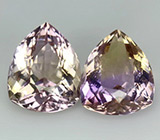 Пара аметринов 10,38 карат 