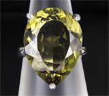 Замечательное кольцо с цитрином и сапфирами Серебро 925