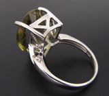 Замечательное кольцо с цитрином и сапфирами Серебро 925