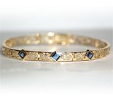 Ажурный браслет с яркими сапфирами Золото