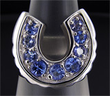 Кольцо на удачу с танзанитами Серебро 925