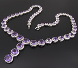 Великолепное колье с аметистами Серебро 925