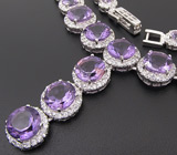 Великолепное колье с аметистами Серебро 925