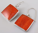 Серьги с кораллами Серебро 925