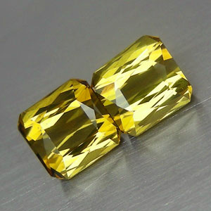 Пара желтых турмалинов 3,45 карат! Редкий цвет