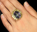 Эффектное кольцо с мистическим топазом и цитринами Серебро 925