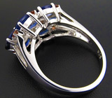 Замечательное кольцо с синими сапфирами и гранатами Серебро 925