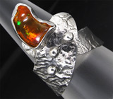 Кольцо с мексиканским огненным опалом 2,5 карат Серебро 925